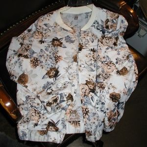 White floral print jacket
